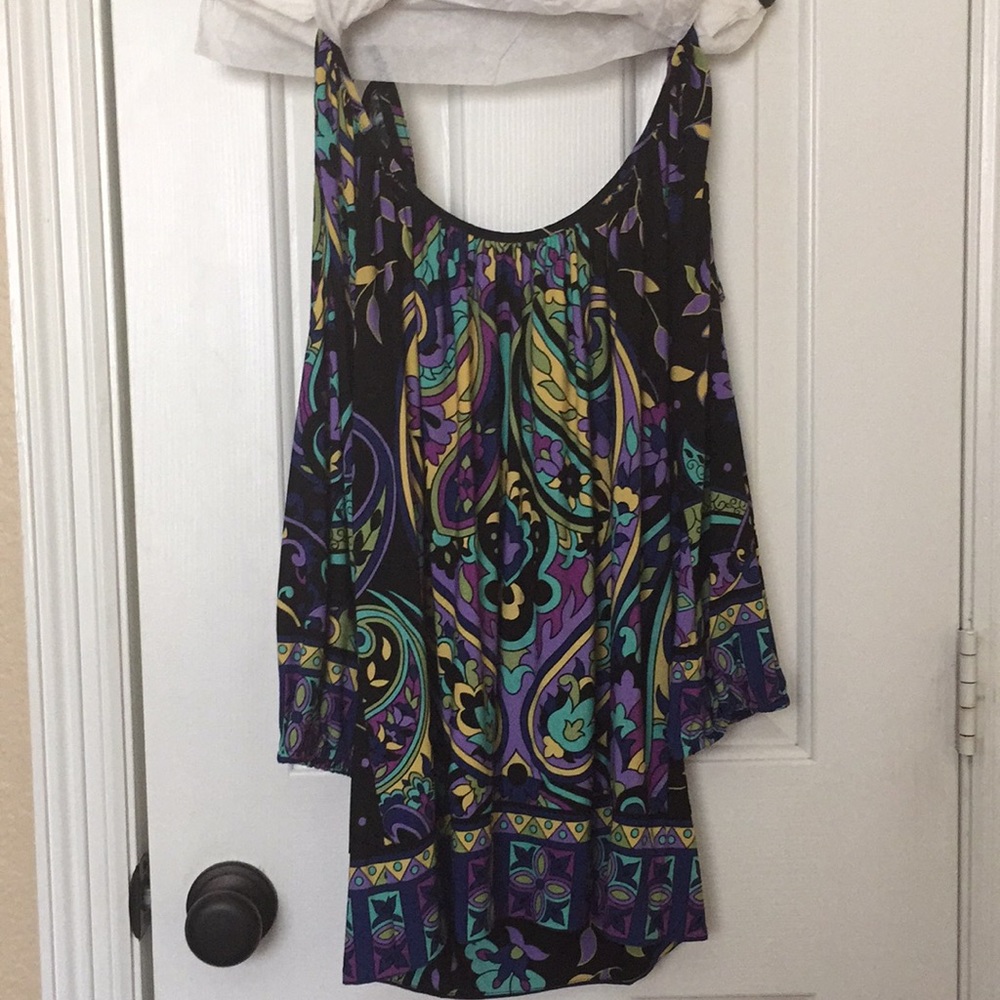 Cache cold shoulder blouse